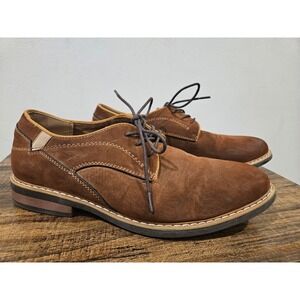 Borelli‎  Oxford Lace Up Dress Shoes Chill Brown Faux Suede Mens/GS/Big Kids 4M